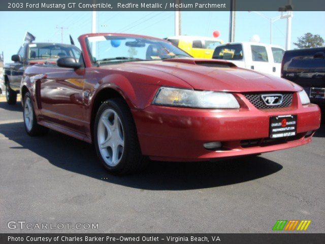 2003 Ford Mustang GT Convertible in Redfire Metallic