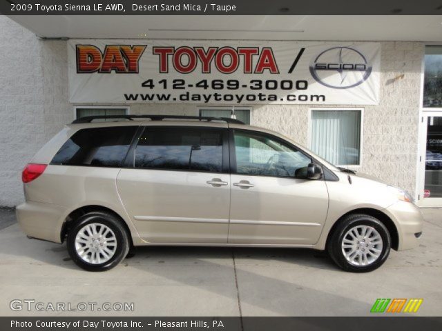 2009 Toyota Sienna LE AWD in Desert Sand Mica
