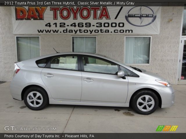 2012 Toyota Prius 3rd Gen Three Hybrid in Classic Silver Metallic