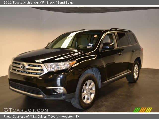 2011 Toyota Highlander V6 in Black