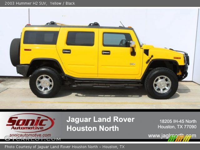 2003 Hummer H2 SUV in Yellow