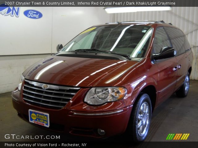 2007 Chrysler Town & Country Limited in Inferno Red Crystal Pearl