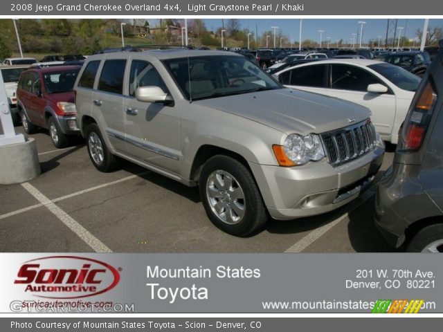 2008 Jeep Grand Cherokee Overland 4x4 in Light Graystone Pearl