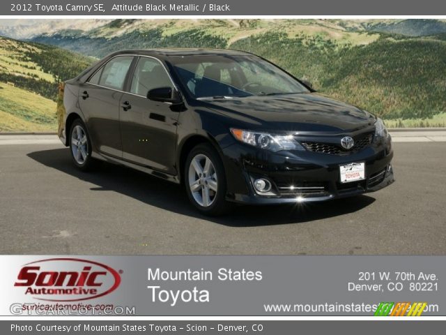 2012 Toyota Camry SE in Attitude Black Metallic
