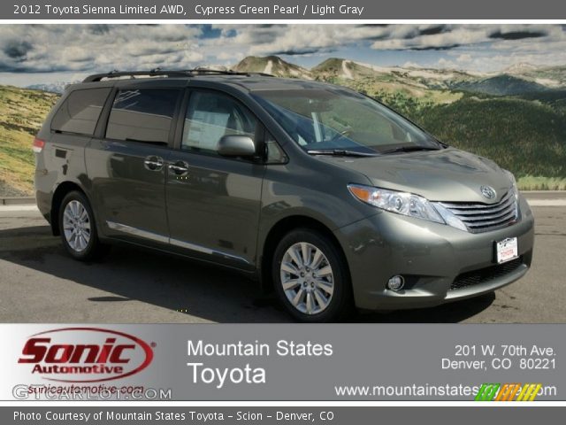 2012 Toyota Sienna Limited AWD in Cypress Green Pearl