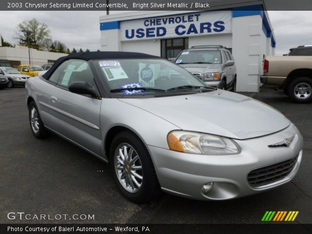 2003 Chrysler Sebring Limited Convertible in Bright Silver Metallic