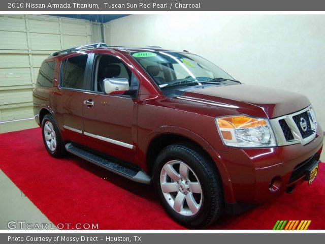 2010 Nissan Armada Titanium in Tuscan Sun Red Pearl