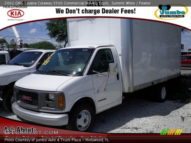 2001 GMC Savana Cutaway 3500 Commercial Moving Truck in Summit White