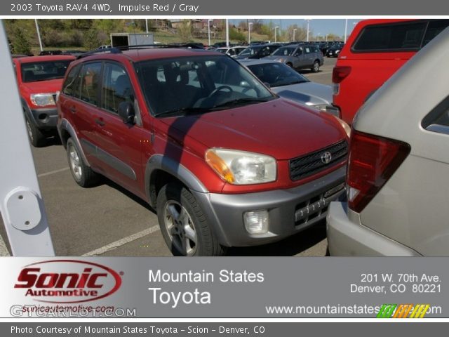 2003 Toyota RAV4 4WD in Impulse Red