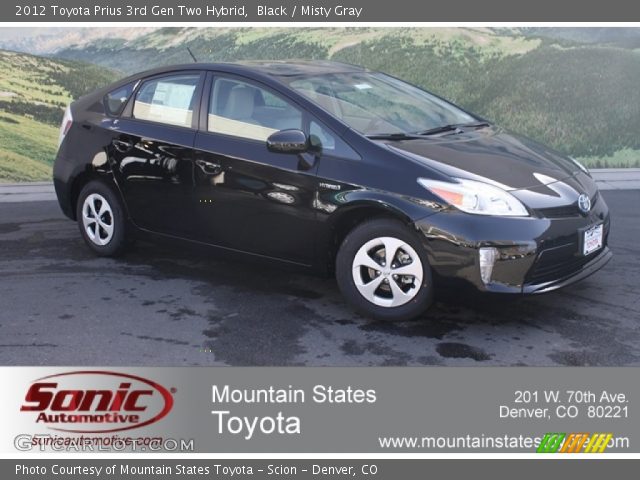 2012 Toyota Prius 3rd Gen Two Hybrid in Black