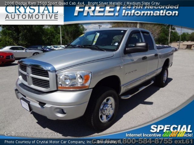 2006 Dodge Ram 2500 Sport Quad Cab 4x4 in Bright Silver Metallic