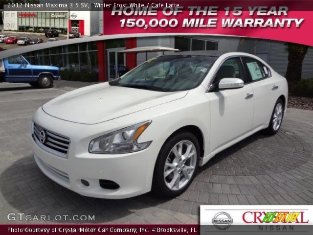 2012 Nissan Maxima 3.5 SV in Winter Frost White