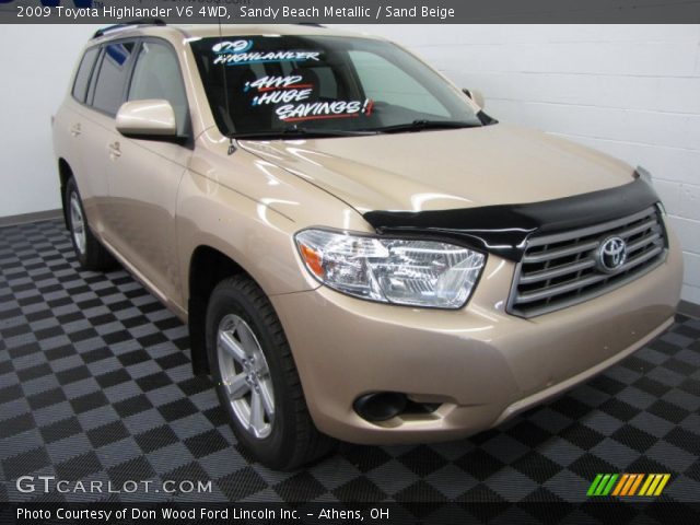 2009 Toyota Highlander V6 4WD in Sandy Beach Metallic