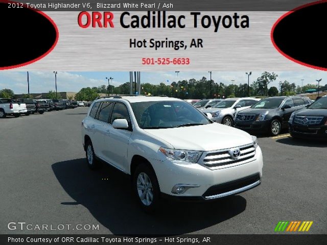 2012 Toyota Highlander V6 in Blizzard White Pearl