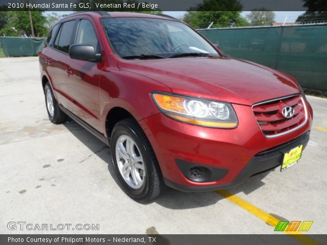 2010 Hyundai Santa Fe GLS in Venetian Red
