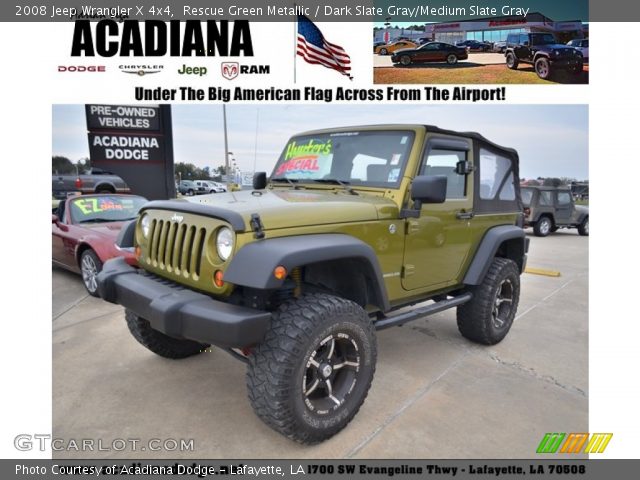 2008 Jeep Wrangler X 4x4 in Rescue Green Metallic