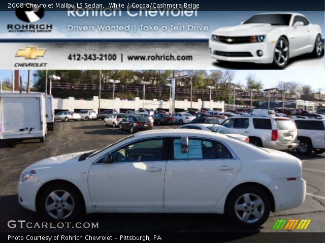 2008 Chevrolet Malibu LS Sedan in White