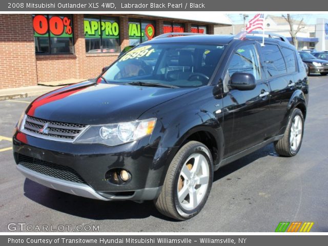 2008 Mitsubishi Outlander XLS 4WD in Labrador Black Pearl