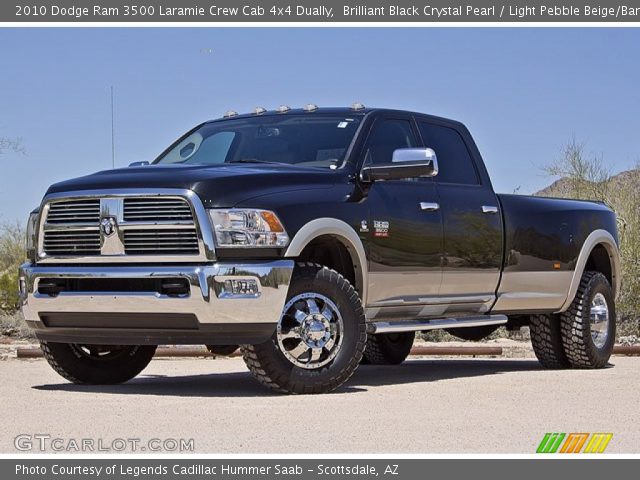 2010 Dodge Ram 3500 Laramie Crew Cab 4x4 Dually in Brilliant Black Crystal Pearl