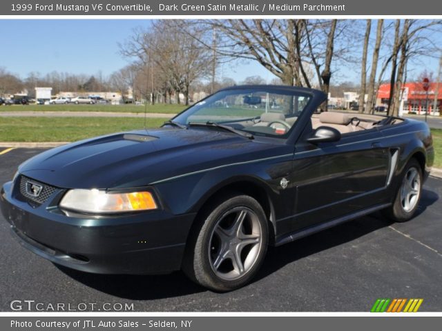 1999 Ford Mustang V6 Convertible in Dark Green Satin Metallic