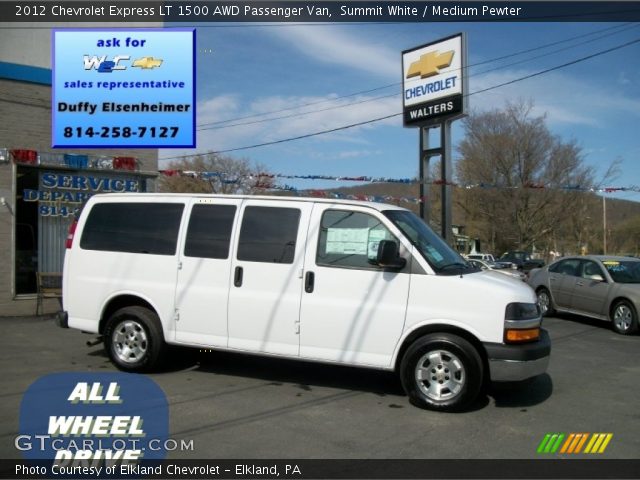 2012 Chevrolet Express LT 1500 AWD Passenger Van in Summit White