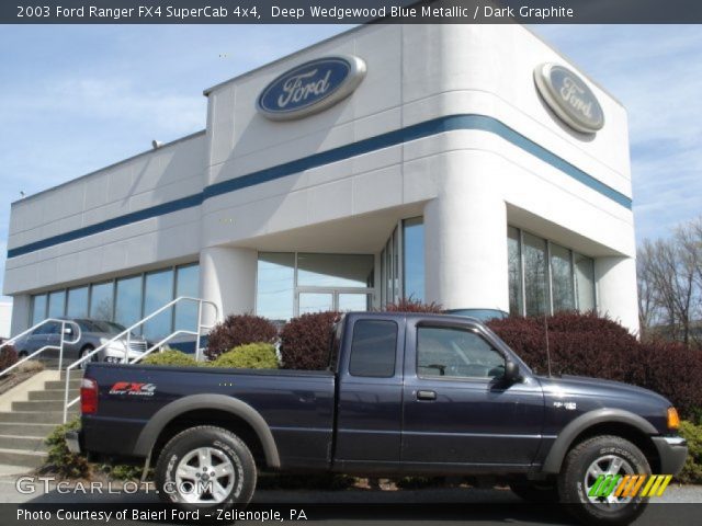 2003 Ford Ranger FX4 SuperCab 4x4 in Deep Wedgewood Blue Metallic