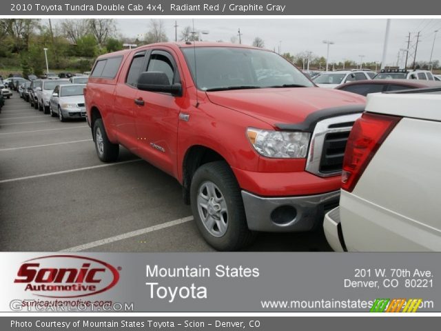 2010 Toyota Tundra Double Cab 4x4 in Radiant Red