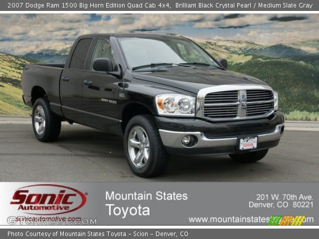 2007 Dodge Ram 1500 Big Horn Edition Quad Cab 4x4 in Brilliant Black Crystal Pearl