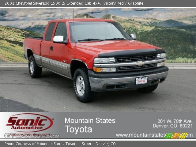 2001 Chevrolet Silverado 1500 LS Extended Cab 4x4 in Victory Red