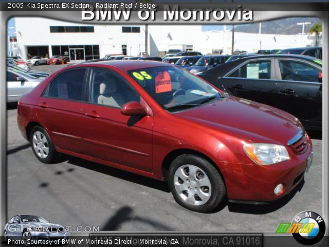 2005 Kia Spectra EX Sedan in Radiant Red