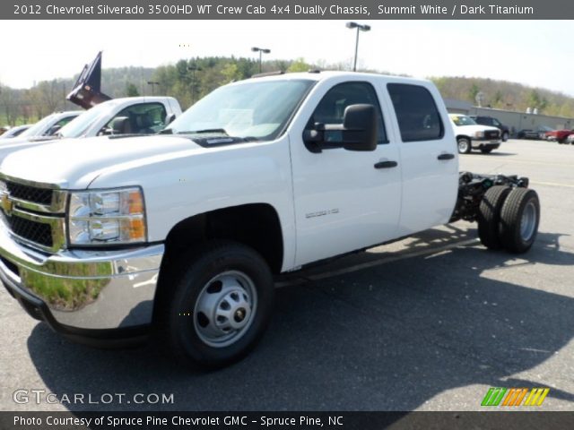 2012 Chevrolet Silverado 3500HD WT Crew Cab 4x4 Dually Chassis in Summit White