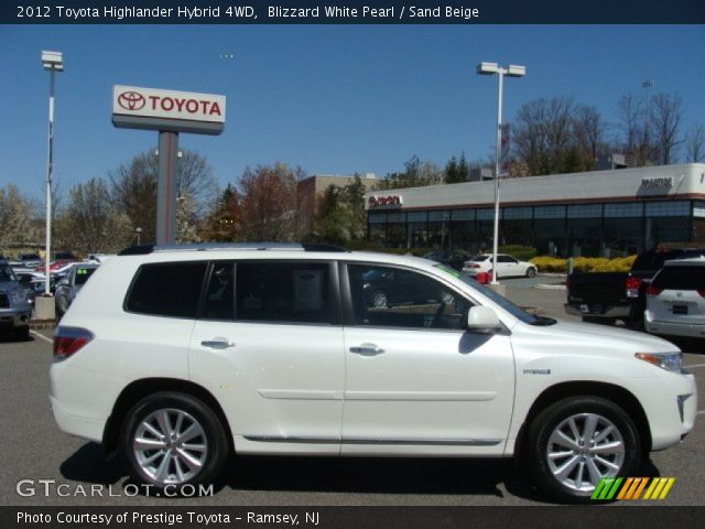 2012 Toyota Highlander Hybrid 4WD in Blizzard White Pearl