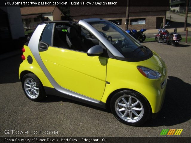 2008 Smart fortwo passion cabriolet in Light Yellow