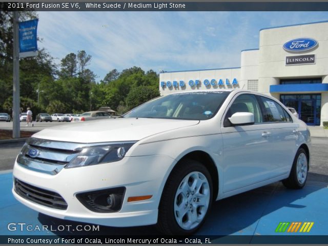 2011 Ford Fusion SE V6 in White Suede