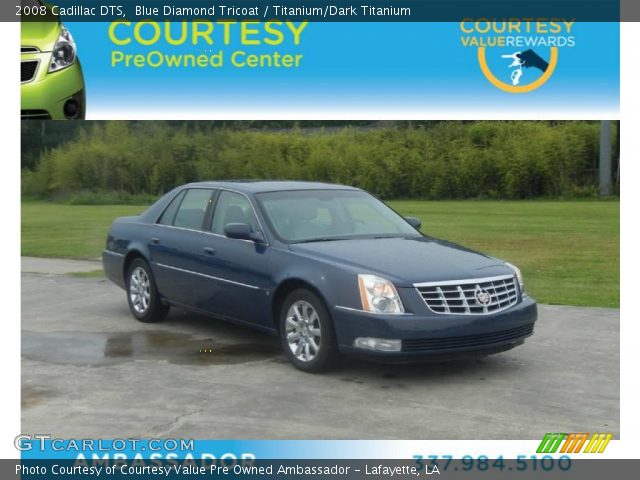 2008 Cadillac DTS  in Blue Diamond Tricoat