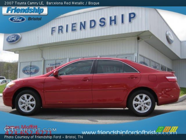 2007 Toyota Camry LE in Barcelona Red Metallic