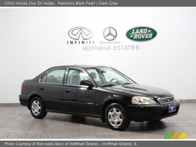 2000 Honda Civic EX Sedan in Flamenco Black Pearl