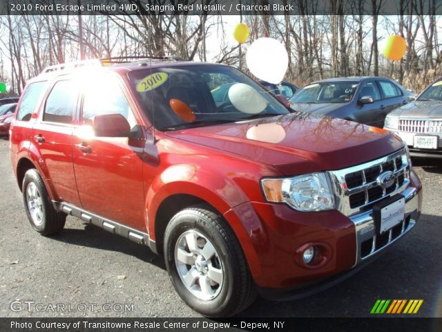 2010 Ford Escape Limited 4WD in Sangria Red Metallic
