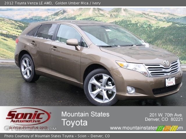 2012 Toyota Venza LE AWD in Golden Umber Mica