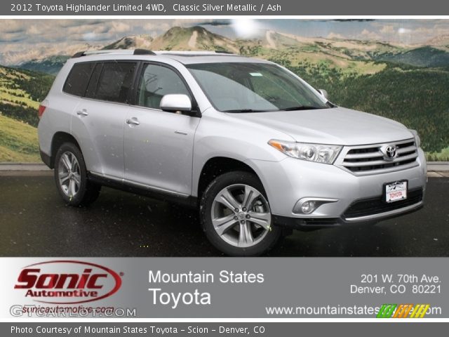 2012 Toyota Highlander Limited 4WD in Classic Silver Metallic