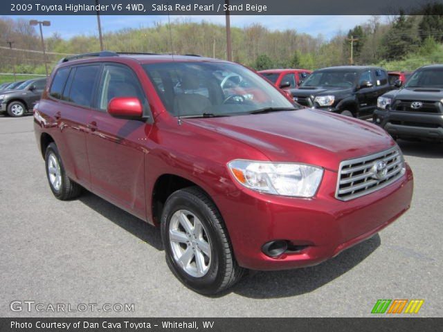2009 Toyota Highlander V6 4WD in Salsa Red Pearl