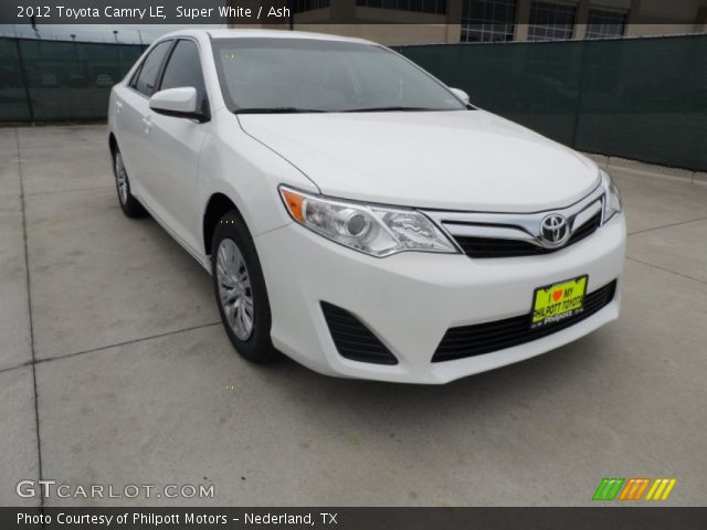 2012 Toyota Camry LE in Super White