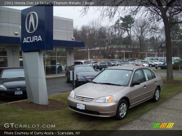 2001 Honda Civic LX Sedan in Titanium Metallic