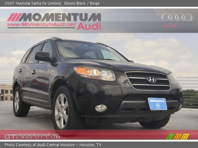 2007 Hyundai Santa Fe Limited in Ebony Black