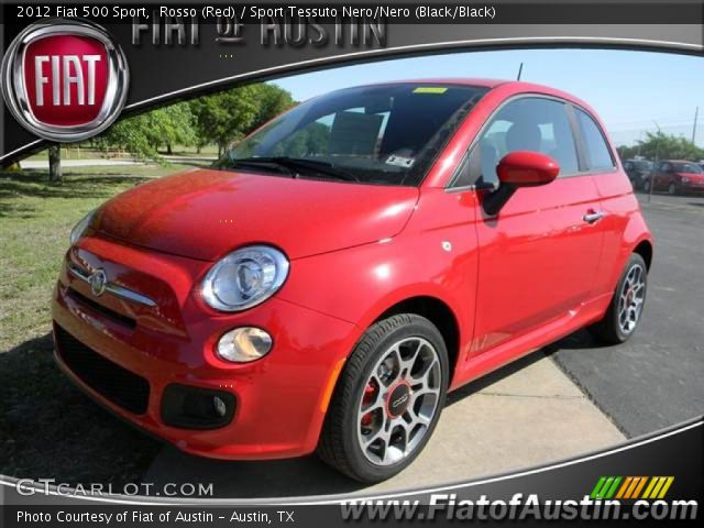 2012 Fiat 500 Sport in Rosso (Red)