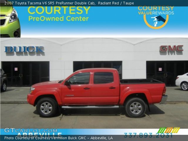 2007 Toyota Tacoma V6 SR5 PreRunner Double Cab in Radiant Red