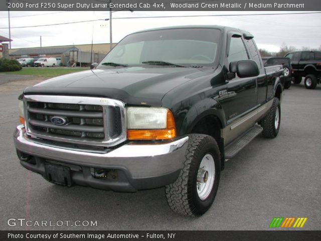2000 Ford F250 Super Duty Lariat Extended Cab 4x4 in Woodland Green Metallic