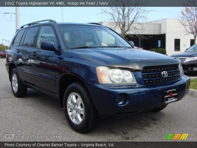 2002 Toyota Highlander V6 4WD in Indigo Ink Pearl