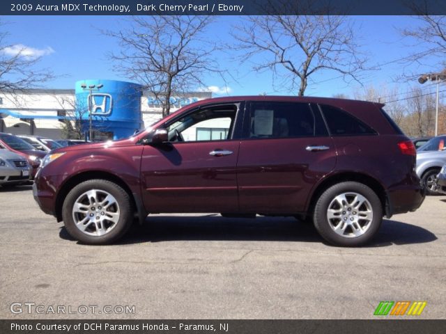 2009 Acura MDX Technology in Dark Cherry Pearl