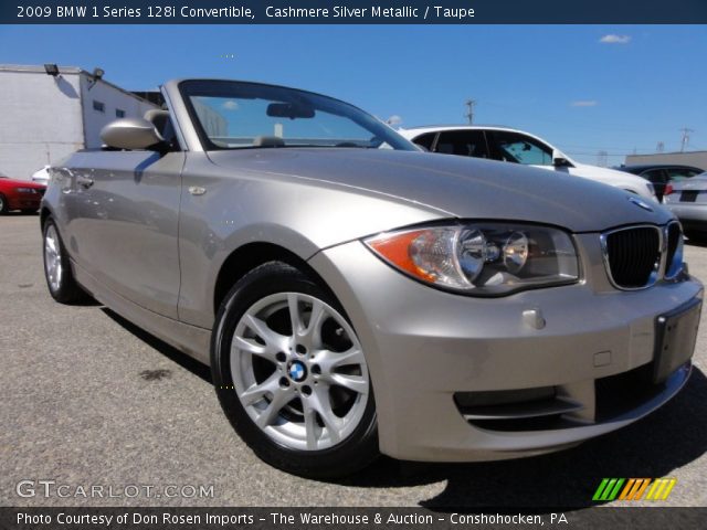 2009 BMW 1 Series 128i Convertible in Cashmere Silver Metallic